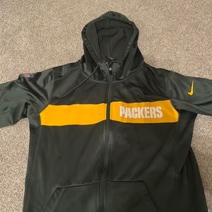 Nike zip up packers sweatshirt